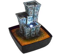 Agora di Tec® Giochi ad acqua e fontana "Stonehenge” con rocce disposte a forma di tempio con illuminazione a LED, un corso d'acqua molto piacevole e silenzioso alto 21 cm