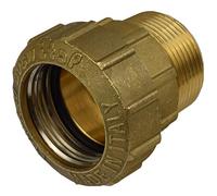 Agora-Tec Raccordo in ottone, 40 mm x 1 1/4 pollici AG (41,9 mm) per tubi in PE da 40 mm