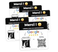 AGORANK Piastra QR Code compatibile Google Recensioni NFC Google Recensione Generatore di recensioni Clienti Facile Compatibile Tutti Telefono per Salone Azienda Insegna Commercio Negozio Bar Caffè