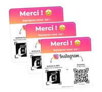 AGORANK Piastra QR Code compatibile Instagram Recensioni NFC insta Recensione Generatore di recensioni Clienti Facile Compatibile Tutti Telefono per Salone Azienda Insegna Commercio Negozio Bar Caffè