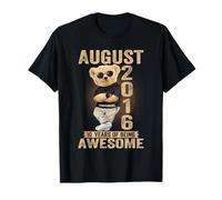 Agosto 2016 10° Compleanno 2026 Donne 10 Anni Orsacchiotto Maglietta