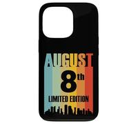 Agosto 8 Edizione Limitata Retro Vintage Compleanno Custodia per iPhone 13 Pro