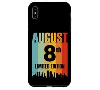 Agosto 8 Edizione Limitata Retro Vintage Compleanno Custodia per iPhone XS Max