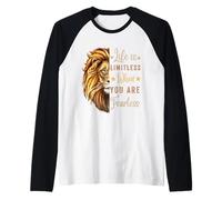 Agosto Compleanno Zodiaco Leo Stagione Leone Motivazione Uomini Donne Maglia con Maniche Raglan