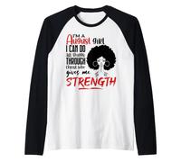Agosto Ragazza Compleanno Regina Cristo Gesù Forza Donne Pregare Maglia con Maniche Raglan