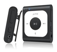 AGPTEK 64GB Lettore MP3 Bluetooth 5.3 con Clip, Mini Lettore Musicale Portatile Suono Senza Perdita con Radio FM, Contiene 13000+ Brani, Mini Player Perfetto per Lo Sport (Nero)