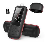 AGPTEK 64GB Lettore MP3 con USB-C, Portatile 2-in-1 Tipo-C e Lettore Musicale USB, Chiavetta USB con Radio FM, Registrazione, Supporto Connessione Telefono