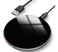 AGPTEK Caricabatterie Wireless,15W Caricatore Wireless per iPhone 14Pro/13 Mini/13/12/12Pro/12 Mini/11/11 Pro/11 Max PRO/XS/XS Max/XR/X/8/SE,Galaxy S21/S20/ S10/S9/S8,AirPods Pro,senza Adattatore CA