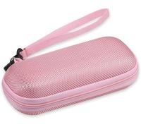 AGPTEK Custodia Rigida da 2,4", Protezione per Registratore Vocale Portatile, Compatibile con iPod, Lettore MP3, Chiavette USB, Cavo USB, Microfono Lavalier, Cuffie In-Ear, Moschettone Fornito (Rosa)
