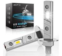 AGPTEK H1 Lampadine Led Canbus, 60W 16000LM 6500K con Chip CSP Controllo Temperatura, H1 Luce per Auto Faro Sostituzione Alogena, Luz Plug and Play,Non Polarità, Bianco Freddo, Impermeabile IP68, 2PCS