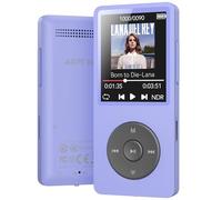 AGPTEK Lettore MP3 32 GB Bluetooth 5.3, 1,8 pollici, 40 ore, lettore digitale per bambini, lettore MP3 con radio FM, fino a 128 G, (senza cuffie), viola
