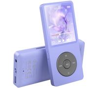 AGPTEK Lettore MP3 Bluetooth 5.3, 32GB MP3 Player con Altoparlanti Integrati - Riproduttore Musicale Portatile HiFi Lossless, FM/Registratore, Sportivo (Cuffie Non Incluse), Porpora