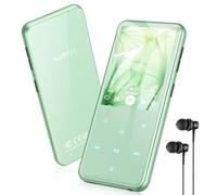 AGPTEK Lettore MP3 Bluetooth 5.3, Lettore Musicale da 64 GB in Metallo, Schermo da 2,4", Qualità Sonora HiFi, MP4 con Pulsanti Touch, Altoparlante, Radio FM, Registratore, 60 Ore di Musica, Verde