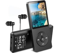 AGPTEK Lettore MP3 Classico 64GB, Riproduzione Musicale Hi-Fi Senza Perdita, Player MP3 Sportivo Compatto per Bambini/Adulti, Walkman Portatile, Capacità Scheda TF fino a 128G(Senza Scheda TF), Nero