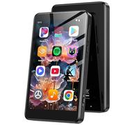 AGPTEK Lettore MP3 da 96 GB con Bluetooth e WiFi | 4'' Android 14 MP4 Lettore musicale con Spotify, Audible, App Store, fino a 1 TB, nero
