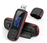 AGPTEK Lettore Mp3 Portatile con Chiavetta USB, Mini Lettore Musicale da 40GB Supporta Batteria AAA Sostituibile,Registrazione, Radio FM,Trasferimento Dati,espandibile Fino a 128 GB, Nero