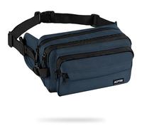 AGPTEK Marsupio da uomo e donna, impermeabile, con 5 scomparti singoli, marsupio, marsupio per passeggiate con cani, viaggi, escursioni e attività all'aria aperta, Blu mare, L, Fashion