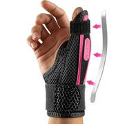 AGPTEK Tutore Pollice Destro e Sinistro con Supporto Staccabile, Tutore per Rizoartrosi Confortevole, Sollievo il Dolore della Tendovaginite Radiale, del Dito a Scatto, Rosa, M (15-17cm)