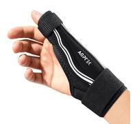AGPTEK Tutore Pollice Destro e Sinistro per Rizoartrosi, 2 Stecche | Supporto per rizoartrosi con 2 stecche in alluminio: stabilizza pollice e polso, riduce gli sfregamenti, S, Nero/Bianco