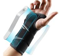 AGPTEK Tutore Polso Tunnel Carpale Nuovo - Fascia da Polso con Stecche di Supporto, Design a Strappo Facile da Indossare, Soluzione Conveniente per Dolore e Sostegno, Destro, S/M