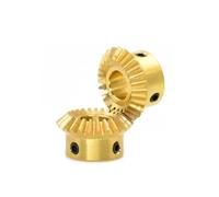 AGPTPYGZFW 1pc 1:1 Ingranaggio Conico in Ottone 0.5M 0.8M 1M 1.5M 15 20 25 30 Denti 90 Gradi Ingranaggio Ingranaggi Angolari Foro 3/4/5/6/8/10/12/14/15mm(14mm,1M-30 Teeth)