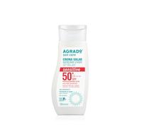 Agrado - Crema solare sensibile SPF50+ | Resistente all'acqua | Formula Vegana | 250 ml