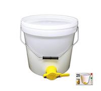 Agraria Ughetto Apicoltura MATURATORE Secchiello in PLASTICA per 25 kg. di Miele con Rubinetto, Coperchio E Maniglia. Prodotto e costruito in Italia