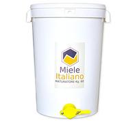 Agraria Ughetto Apicoltura MATURATORE Secchiello in PLASTICA per 60 kg. di Miele con Rubinetto E Coperchio. Prodotto e costruito in Italia