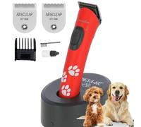 Agrarzone Aesculap Exacta - Tosatrice per cani, colore: rosso | Testina di ricambio, silenziosa, senza vibrazioni, sottile, leggera