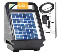 Agrarzone Elettrificatore con pannello solare S 25 3 Watt, 0,40 Joule - Robusto, impermeabile e a lunga autonomia - Ideale per recinzioni corte con poca o nessuna vegetazione