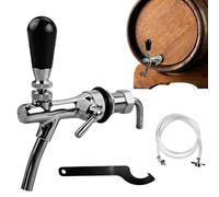 Agrdeed Rubinetto da birra regolabile G5/8, rubinetto per birra regolabile, asta lunga, in acciaio inox, per birra cromato, per casa, bar, ristoranti, accessori per la birra, dispenser per vino