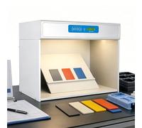 agreilduite Cabina per La Valutazione del Colore con Illuminazione LED (Light Box), Postazione per Test di Metamerismo con 7 Sorgenti Luminose Standard E Piano di Osservazione Inclinato A 45°