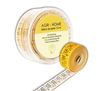 AGRI - HOME - Metro da sarta morbido con pratica custodia richiudibile in plastica rigida, centimetro professionale ideale per tutte le misurazioni, metro avvolgibile doppia graduazione (1,5m)