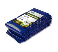 AGRI plus telone in tessuto di alta qualità con occhielli - antistrappo, impermeabile e resistente ai raggi UV - perfetto come telone, telo da terra o sottofondo (250 g/m² - Blu, 12 x 15m)