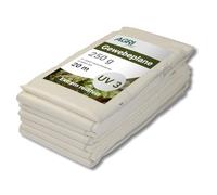 AGRI plus telone in tessuto di alta qualità con occhielli - antistrappo, impermeabile e resistente ai raggi UV - perfetto come telone, telo da terra o sottofondo (250 g/m² - Bianca, 08 x 10m)