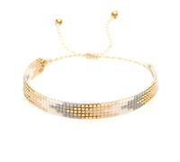 Agriajun Braccialetti dell'amicizia fatti a mano Boho con perline per donne fascino regolabile coppie corda intrecciata bohémien colorato perline braccialetto gioielli moda regalo, 7.5, Vetro, Nessuna
