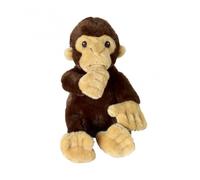 Agricoltore Ecoline Peluche Scimmia Con Pollice IN Bocca Marrone 30cm Pupazzo