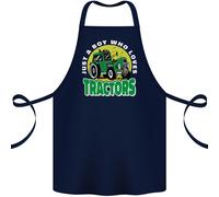Agricoltura Just a Boy Who Loves Trattori Cotone Grembiule 100% Biologico
