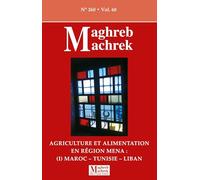 Agriculture et alimentation en région MENA : Maroc-Tunisie-Liban: Revue Maghreb Machrek n°260