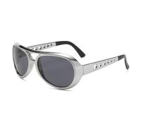 AGRIEVE Moda Elvis Multicolor Occhiali da trucco per donna Occhiali da festa Occhiali da sole ovali decorativi retrò Occhiali da guida per uomo all'aperto,5,Taglia unica
