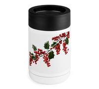 Agrifoglio Berry Branches Can Cooler 340,2 g isolato in acciaio inox raffreddamento può coprire bevande in acciaio inox titolare regali per uomini donne compleanno Natale