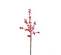 Agrifoglio ilex ramo artificiale 51 cm con bacche rosse