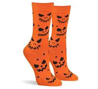 AGRIMONY Calze Halloween Zucca Horror Donna Ragazza Divertenti - Fantasia Colorati Arte Simpatici Particolari Strani Lunghi Zucche Calzini Costume - Regali Halloween Originali Idee Regalo per Lei