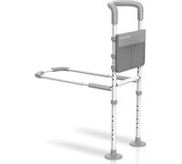 Agrish Binario per letto per anziani e adulti - Supporto per letto medico Bar per la mobilità con borsa e cinghia di fissaggio, Fit King, Queen