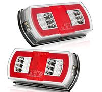 AGRISHOP 12/24V 2PCS Luci Posteriori per Rimorchio LED,Fanali Posteriori led 12V Lampada del Freni Illuminazione Dell'indicatore Luce di Posizione Effetto Neon Impermeabile per Caravan Furgone E-Mark