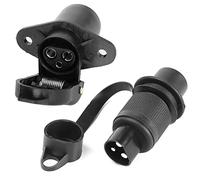 AGRISHOP 12V Spina 3 Poli Presa 3 Poli per Rimorchio,12V Spina E Presa 3 Poli,Spina 3 Poli per Rimorchio Connettore Maschio Femmina Adattatore per RV Caravan Trattore Camion Van Agricole