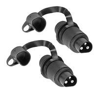 AGRISHOP 2 Pezzo Spina 3 Poli Trattore 12v,DIN 9680,CE ROHS,Impermeabile, Spina 3 Poli Femmina per Rimorchio Macchine Agricole, Spina 3 Poli per Camion Carovana Barca RVAutomobili