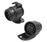 AGRISHOP Adattatore Rimorchio 7 Poli 13 Poli,Adattatore Rimorchio 13 Poli 7 Poli,Adattatore Gancio Traino 13 a 7 Pin,3Pin a 7Pin Adattatore,7 Pin 13 Poli Presa 12 V Convertitore Elettrico Connettore