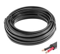 AGRISHOP Cavo piatto a 2 conduttori, 0,75 mm², 2 nuclei, 12 V, 24 V, sottile, cavo a bobina da 10 m, perfetto per cavi di luci a LED, collegamento di cavi per roulotte, rimorchi