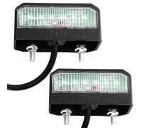 AGRISHOP Luci Targa LED Bianco 12v 24v Impermeabile Emark 2 Pezzi Luce di Cortesia per Rimorchi Furgone